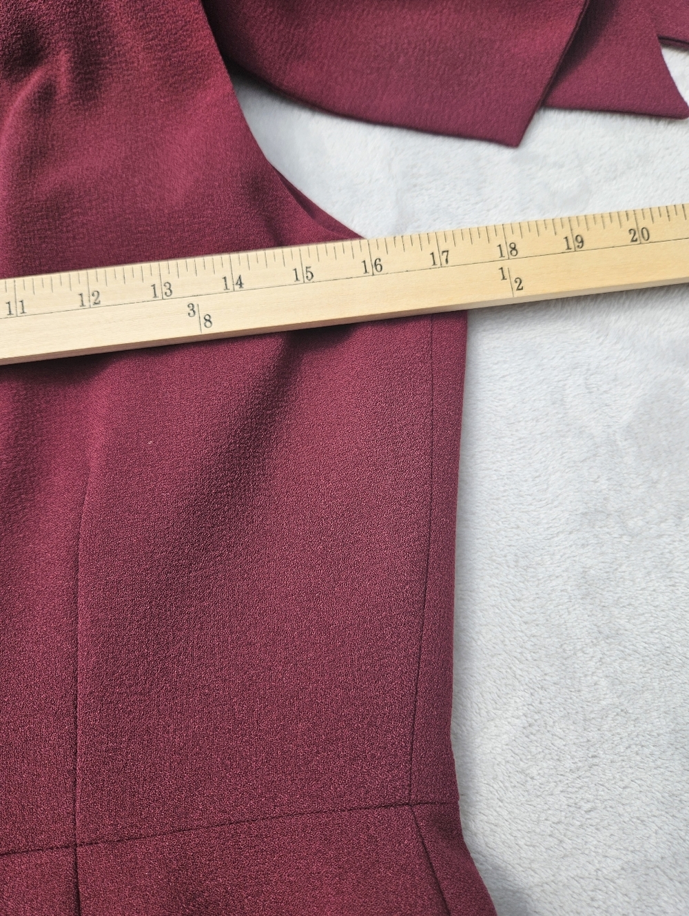 Dress The Population Tiffany Burgundy One Shoulder Midi Dress Bridal Coctail L - Picture 10 of 16